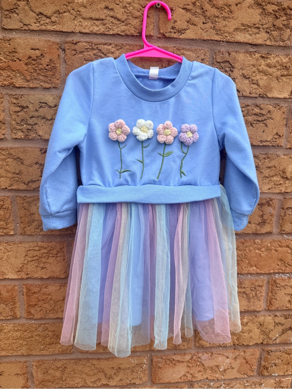 💫10/$25 • Pastel Blue Girls Floral Tulle Dress